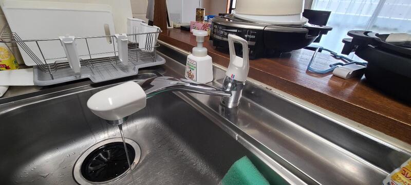 キッチン混合水栓施工前