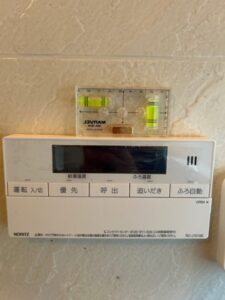 浴室用リモコン施工後