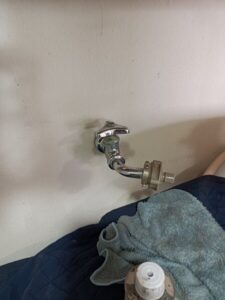洗濯機用単水栓施工前