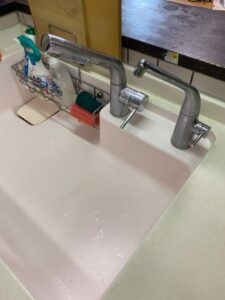 キッチン混合水栓施工前