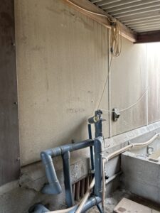 ガス給湯器施工中