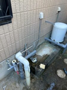 ガス給湯器施工中
