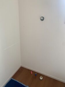 洗面化粧台施工中