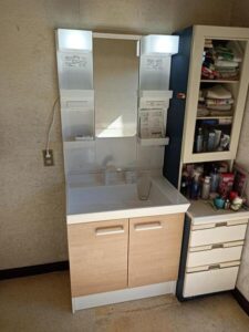 洗面化粧台施工後