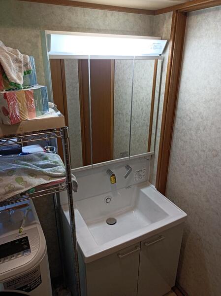 洗面化粧台施工後