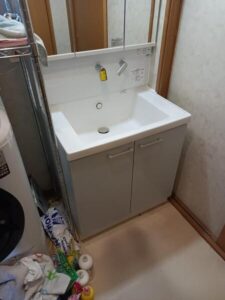 洗面化粧台、混合水栓