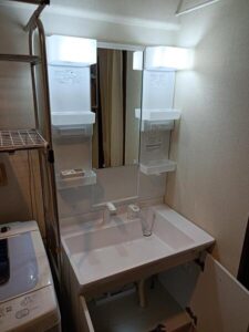 洗面化粧台施工後