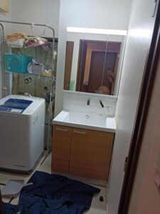 洗面化粧台施工後