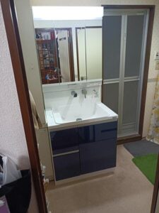洗面化粧台施工後