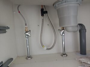 給水管、給湯管配管施工後