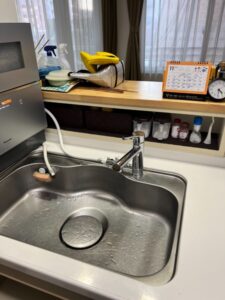 キッチン混合水栓施工後