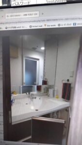 洗面化粧台施工前