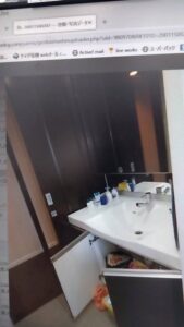 洗面化粧台施工前
