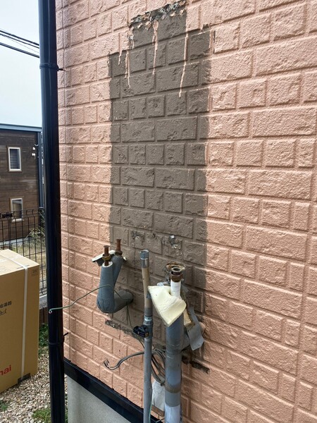 ガス給湯器施工中