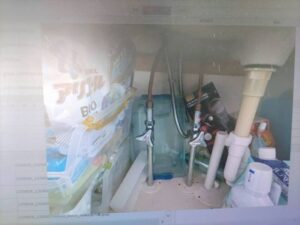 給水管、給湯管、排水配管交換前