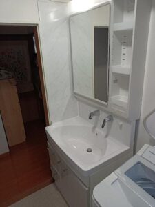 洗面化粧台施工後