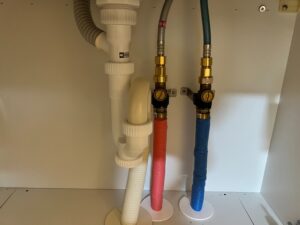 給水管、給湯管排水配管施工後
