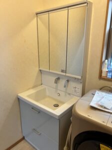 洗面化粧台施工後