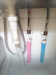 給水管、給湯管、排水管配管交換前