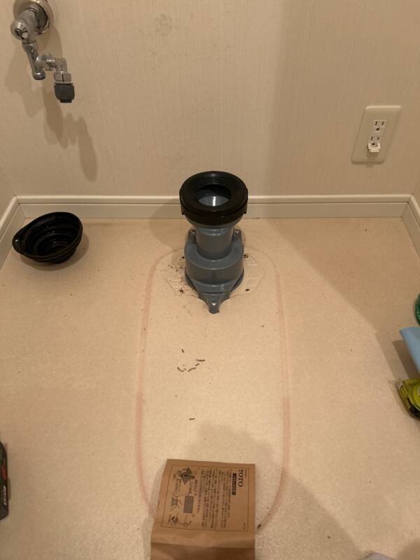 排水ソケット交換後