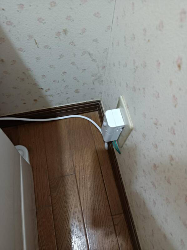 トイレ用配線施工後